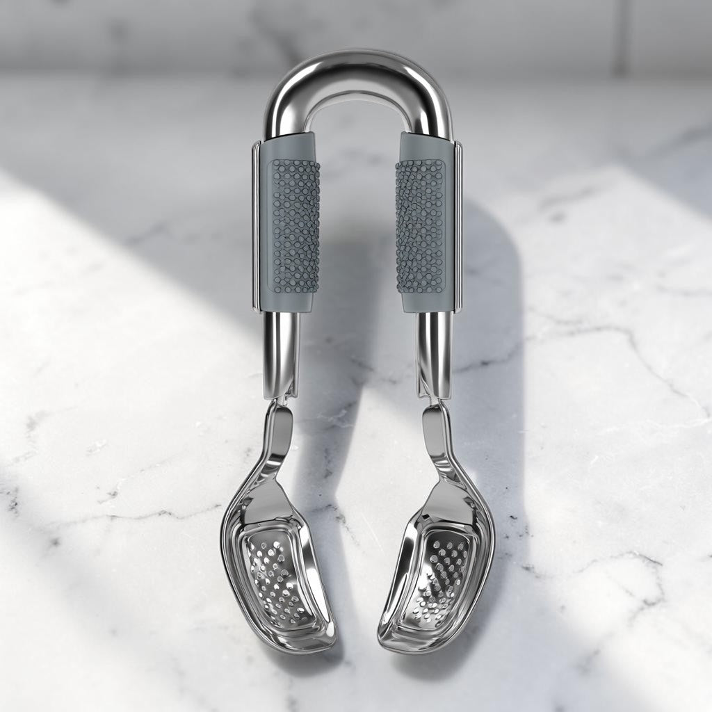 Premium Stainless Steel Anti-Scalding Dish Gripper - Heavy Duty Hot Bowl & Plate Clip Retriever Tongs for Kitchen Cooking