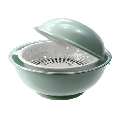 Blont Double-Layer Rotating Vegetable Drain Basket - 2-in-1 Multifunctional Kitchen Colander & Strainer Bowl Set