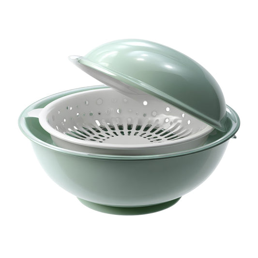Blont Double-Layer Rotating Vegetable Drain Basket - 2-in-1 Multifunctional Kitchen Colander & Strainer Bowl Set